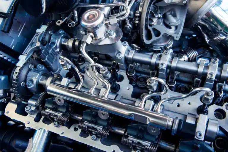 Closeup On Car Engine