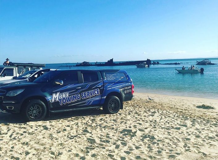 Company Car on The Beach — Tow Truck Provider in the Gold Coast