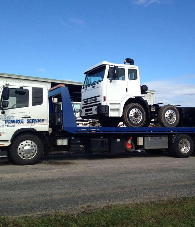 Towing Truck Carrying a Truck — Tow Truck Provider in the Gold Coast