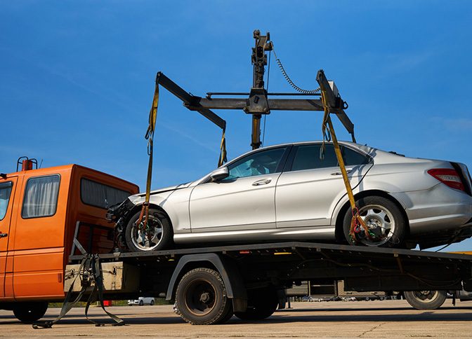 Car on Tow Truck — Tow Truck Provider in the Gold Coast