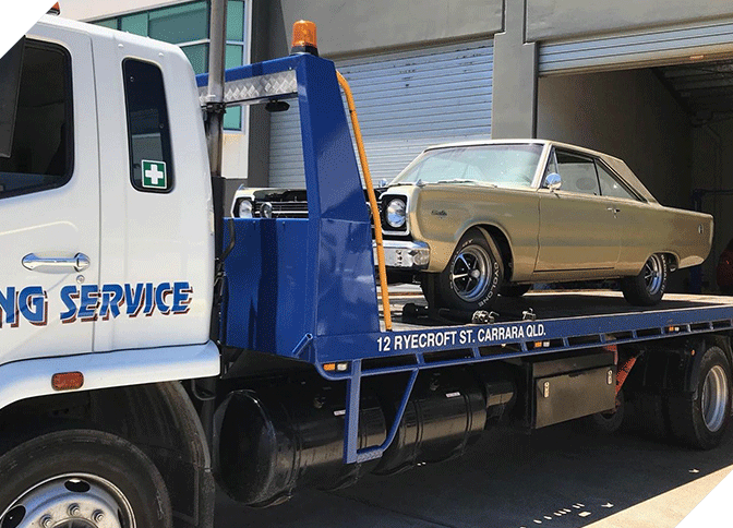 Classic Car on Tow Truck — Tow Truck Provider in the Gold Coast