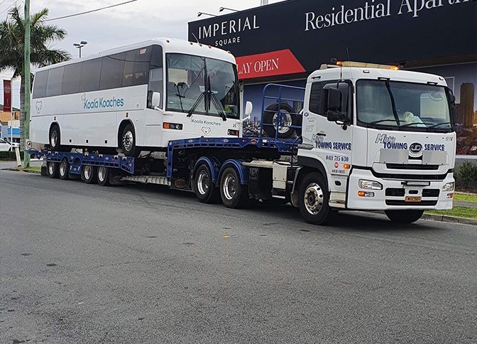 Bus Towing — Tow Truck Provider in the Gold Coast
